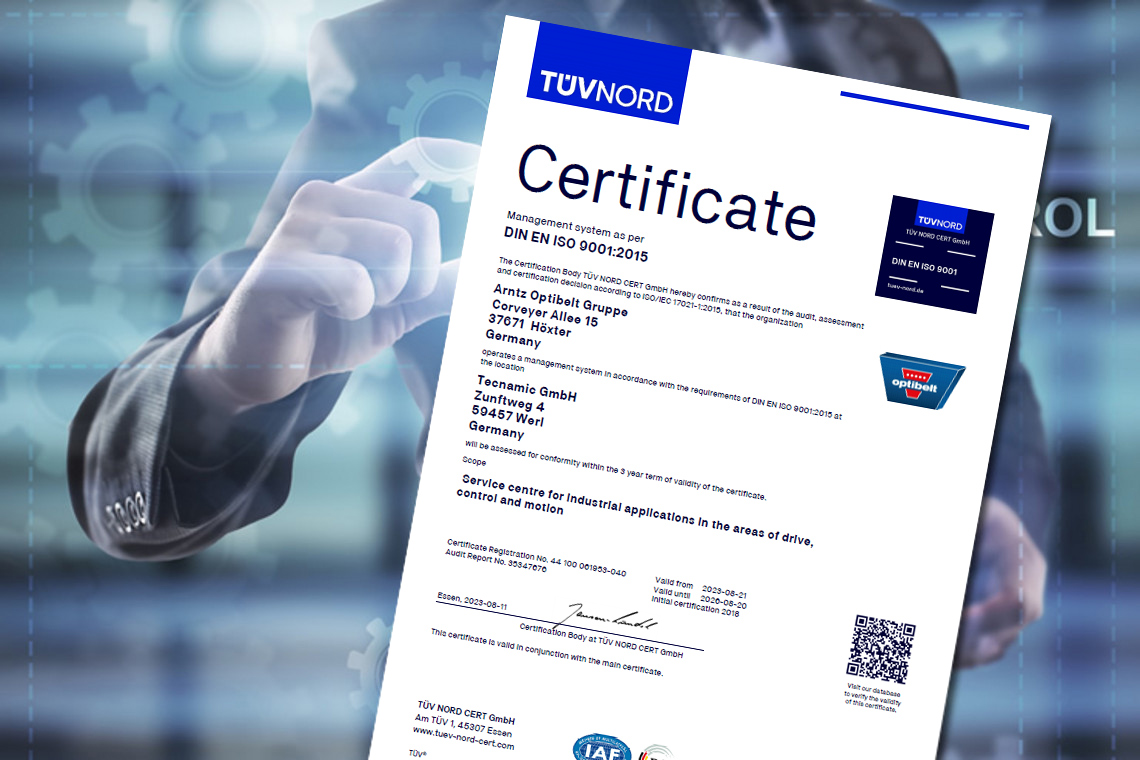 Certificate DIN EN ISO 9001 : 2015